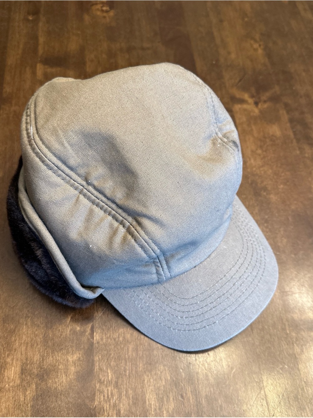 Broner Duck Canvas Fur Ear Flap Trapper Hat Cap Brown Medium Outdoor Hunting